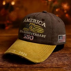 250th US 1776-2026 Anniversary Cap, Embroidered Adjustable Patriotic Baseball…