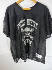 Vintage 90s Russell Athletic Mesh Football Jersey XL Pride Desire Defense Skull