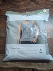 Men’s Tank Top – Goodfellow & Co Heathered Gray Size S 34/36 4 Pack Seam-free
