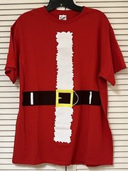 Gildan Santa Christmas Holiday Short Sleeve Crew Neck Tshirt – Size Large- VGUC