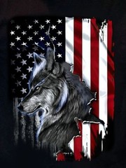 Men Cotton Wolf Print T Shirt Casual Graphic Tee Short Sleeve Soft Crew Neck Top
