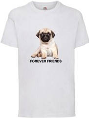 Pug Dog Pet Forever Friends Family Novelty T Shirt Various Colours And Sizes
