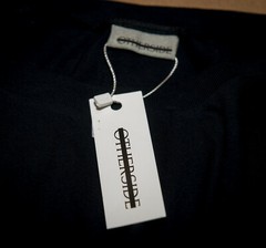 OTHERSIDE T-Shirt size L Dark Navy Coated Logo Front Made in Italy