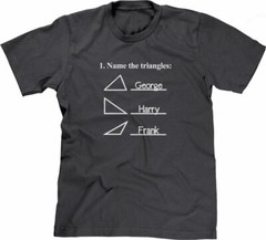 Funny Math Shirt: Name The Triangles T-Shirt funny geek Funny Tshirts for Men