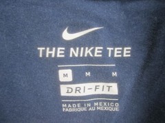 The Nike Tee Mens Medium Shirt Short Sleeve Blue Dri-Fit Crew Neck USA