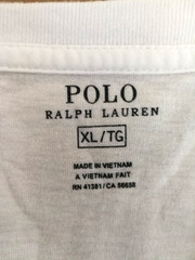Polo Ralph Lauren Mens Shirt XL White Pony Logo Crew Neck Cotton Short Sleeve