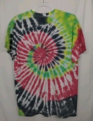 New Tie Dye Men’s T-Shirt Medium Green Red Multicolor Summer Swirl Spiral