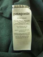Patagonia Long Sleeve Shirt Dark Green Organic Cotton Regular Fit Adult Sz M