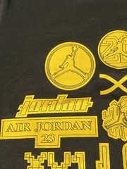 Air Jordan T-Shirt Men’s Black Yellow Graphic Tee Jumpman Nike Basketball Shirt