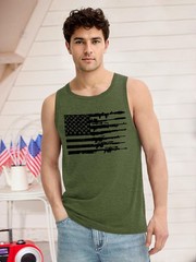 July 4 American Flag Shirts Men 250th Patriotic Independence Day Sleeveless T…