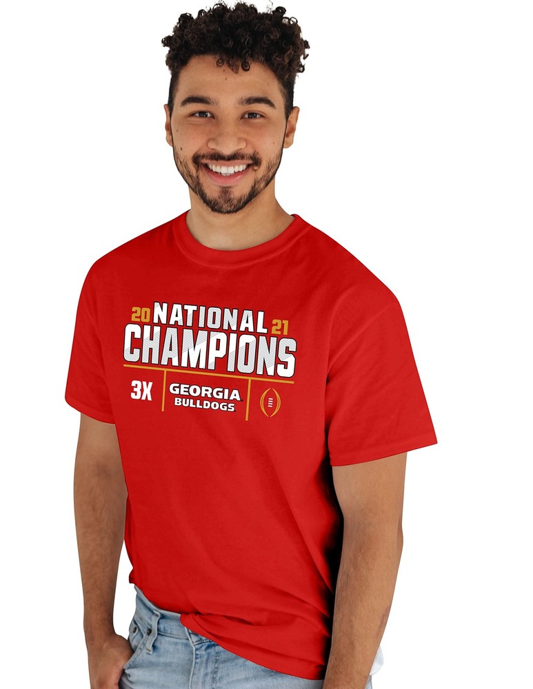 Blue 84 Ncaa Officially Licensed Georgia Bulldogs National Champs T-Shirt
