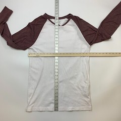 Pull & Bear T Shirt Mens M Medium Raglan Crew Lightweight Long Sleeve Cotton