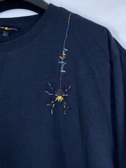 Teddy Fresh Shirt Mens XL Black Spider Web Embroidered Short Sleeve Skater USA