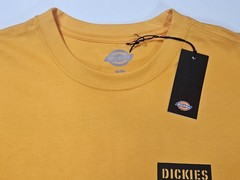 NWT Dickies Workwear Shirt Mens Medium Gold Black Blue Collar Classic Tee