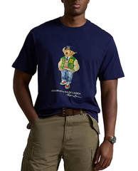 Polo Ralph Lauren Classic Fit Polo Bear Varsity Jersey T-Shirt Navy Short Sleeve