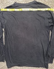 Vintage Duofold Thermal Henley Shirt Large Black Purple Made USA Long Sleeve