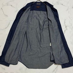 Paul Smith Denim Shirt Floral Pattern Long Sleeve Casual Formal Men Used Japan