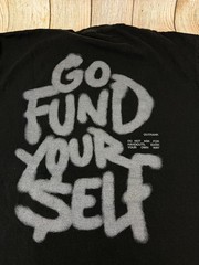 Mens Outrank Go Fund Yourself Ultra Heavyweight Black T Shirt Size XL
