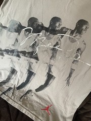 Vintage Air Jordan Cement 4 MJ Signature Graphic Grey Shirt Size medium