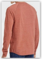 Goodfellow & Co. Mens TAN or RUST Long-sleeve JERSEY Henley Shirt Standard