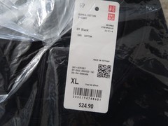 SALE UNIQLO SUPIMA COTTON SHORT SLEEVE T-SHIRT SZ XL BLACK NAVY BLUE 139864 NWT