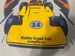 MALIBU GRAND PRIX Retro T-shirt Large Blue Northridge San Fernando Valley LA