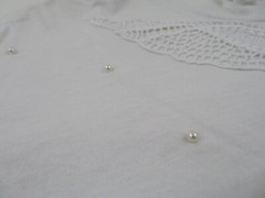VTG 80s Oneita T-Shirt Mens XXL Single Stitch Lace Beads Embroidered 3D Graphic