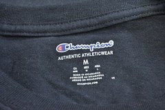 Champion T525C Heritage Jersey Top Black Blank T-Shirt Short Sleeve 6 oz Mens M