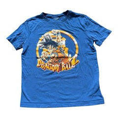Dragon Ball Z Goku Graphic T Shirt Blue Kids Large Anime Manga Old Navy DBZ
