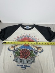 Vintage 80s Journey 1982 Concert Tour T-Shirt Rose Bowl Blue Oyster Cult Raglan