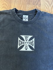 NEW Distressed West Coast Choppers Shirt Black Fade Mens XL