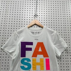 Fashion Geek Shirt White Men Small Short Sleeve Multicolor Graphic Size S