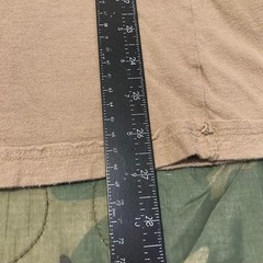 Cremieux tan y2k style tee fleur crest vtg inside out seam L/22.5