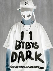 Niepce Men’s Dark Reflection Spray Paint Tee Streetwear Graphic Shirt