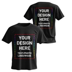 Custom T-Shirt Men’s Design Your Own Front Back Print Personalized Tee