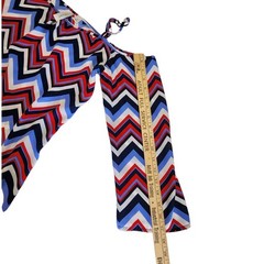 TACERA Open Shoulder With Strap Sleeves Women’s Chevron Style Shirt Size Small