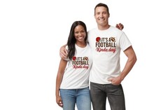 It’s Football Kinda Day T‑Shirt Cute Heart Unisex Football Tee Game Day Lovers