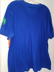 RLX Ralph Lauren Shirt Mens Large Blue Hawaiian Pacific Henley Short Sleeve