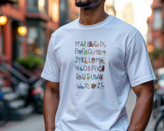 Alphabet Animal T-Shirt – Fun ABC Learning Graphic Tee for Kids and TeachersA131