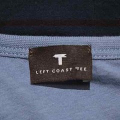 Left Coast Tee NWD Long Sleeve Reversible Henley T-Shirt Size M in Blue Cotton