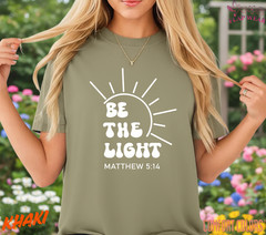 Unisex Be The Light T-Shirt, Men T shirt,Women T shirt Gift Religion Top Matthew