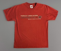 Harley Davidson Aces & Eights Mason, Ohio Red Two Side Graphic Tee Shirt Size L