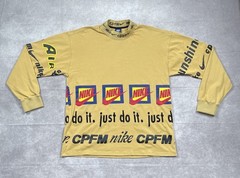Nike CPFM Cactus Plant Flea Market Shirt Men Small Mustard Just Do It Air CI5369