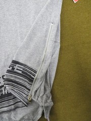 SWITCH Remarkable Men’s Heather Grey XL T-Shirt Cotton Drawstring Zip Hem