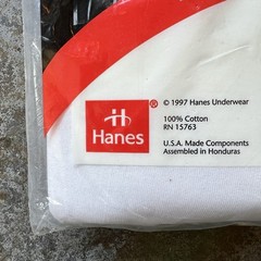 Vintage 1997 Hanes Men’s Comfort T Shirts Size XL Pack of 3 Crew Neck White
