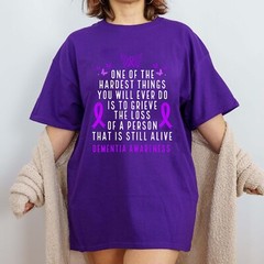 Dementia Awareness Month Butterfly Warrior Alzheimers Cancer T-Shirt