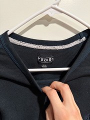 Volcom Men’s Waffle Knit Thermal Long Sleeve T-Shirt in Blue