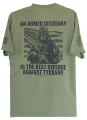 Second Amendment Militia Armed Citizenry is the Best Defense T-Shirt Pro Gun Tee