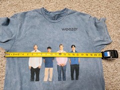 Weezer Blue Album Tour 1994 Large Mens Mineral Wash Tee Ripple Junction
