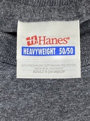 Hanes Heavyweight 50/50 Blank T Shirt NOS Dark Gray Size Small Vintage